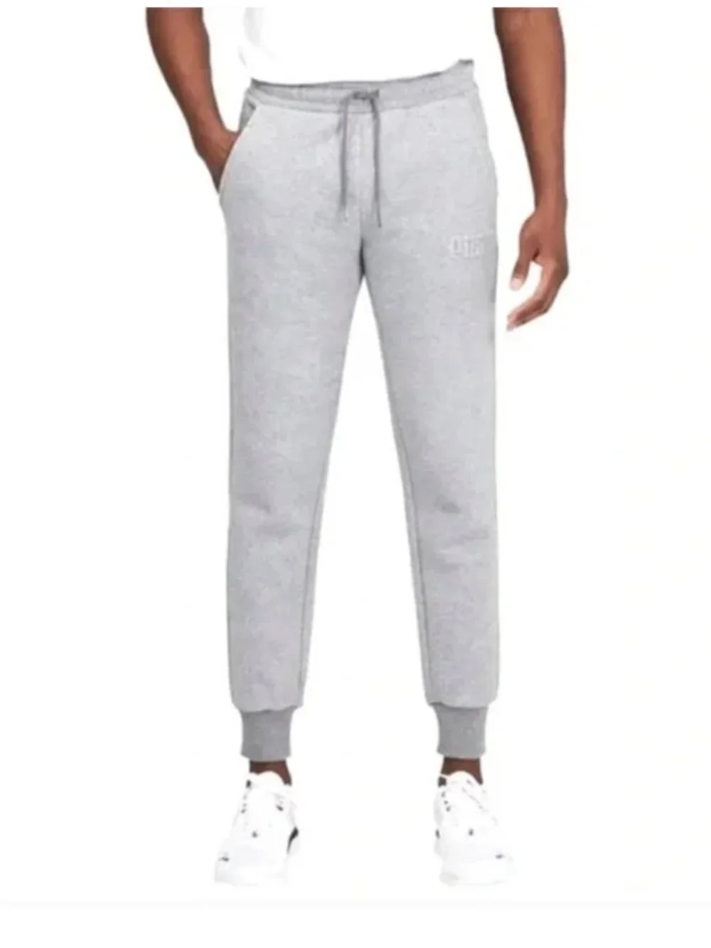 Puma Fleece Lined Athletic Embossed Gray Sweatpants Joggers